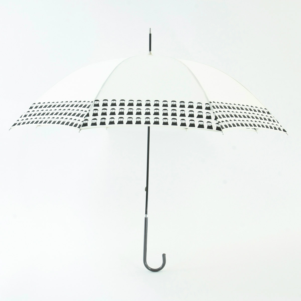 ピッコーネ アッチェッソーリ レディース 雨傘 雨用長傘 55cm ポリエステル100% 裾連続司祭柄